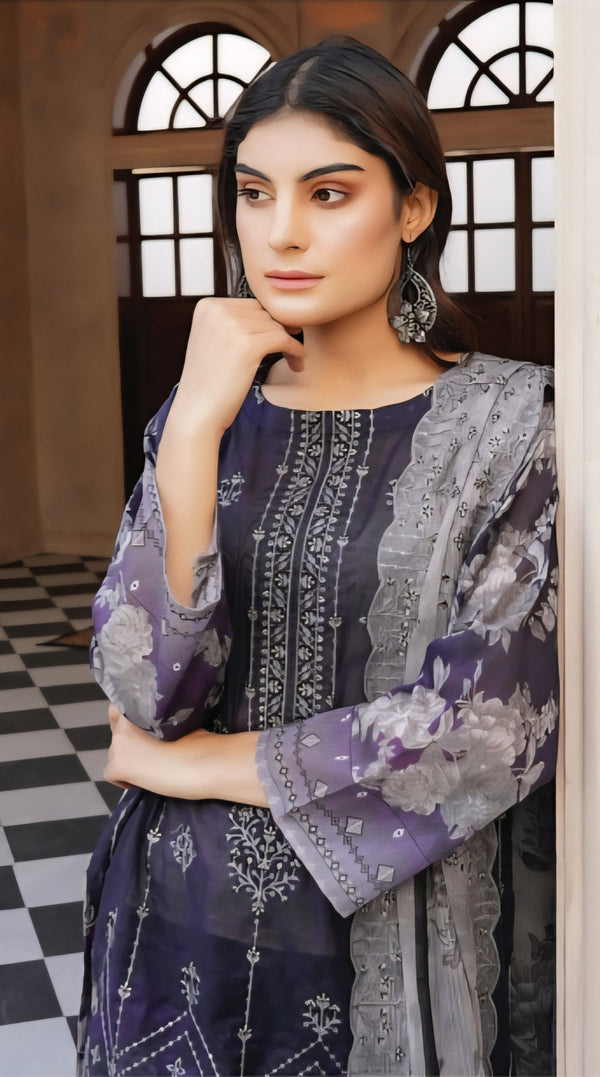 Aira Lawn By Haya (Unstitched) D-7
