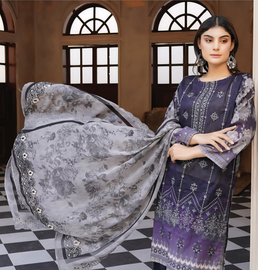 Aira Lawn By Haya (Unstitched) D-7