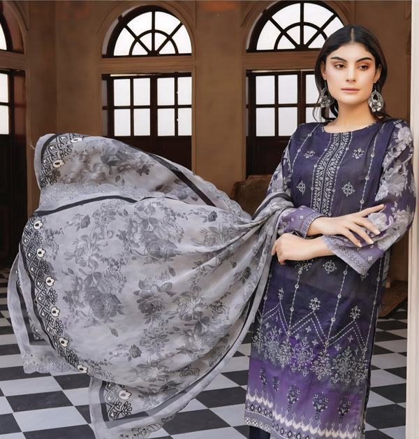 Aira Lawn By Haya (Unstitched) D-7