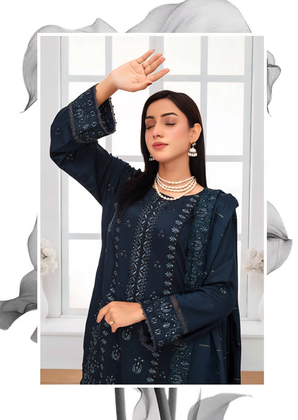 Janan By Haya 3 Piece (winter Collection) W-06
